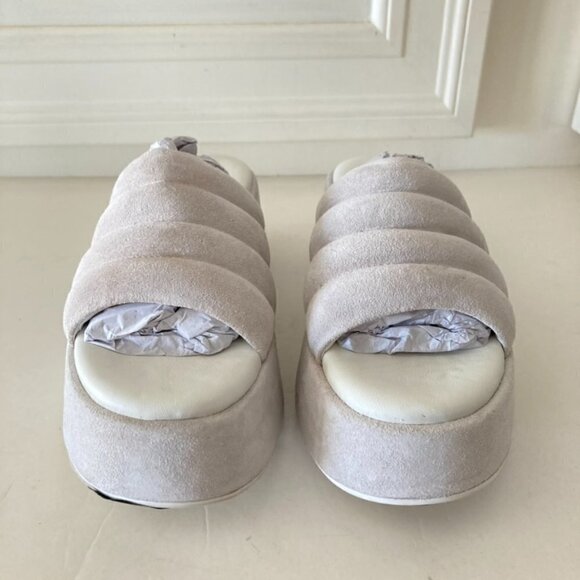 NWOT Free People Almost Paradise White Suede Platforms Sz 38.5 - Picture 5 of 8